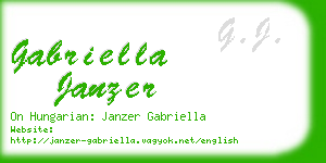 gabriella janzer business card